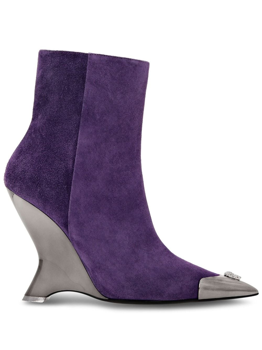 Philipp Plein pointed-toe suede ankle boots - Purple von Philipp Plein