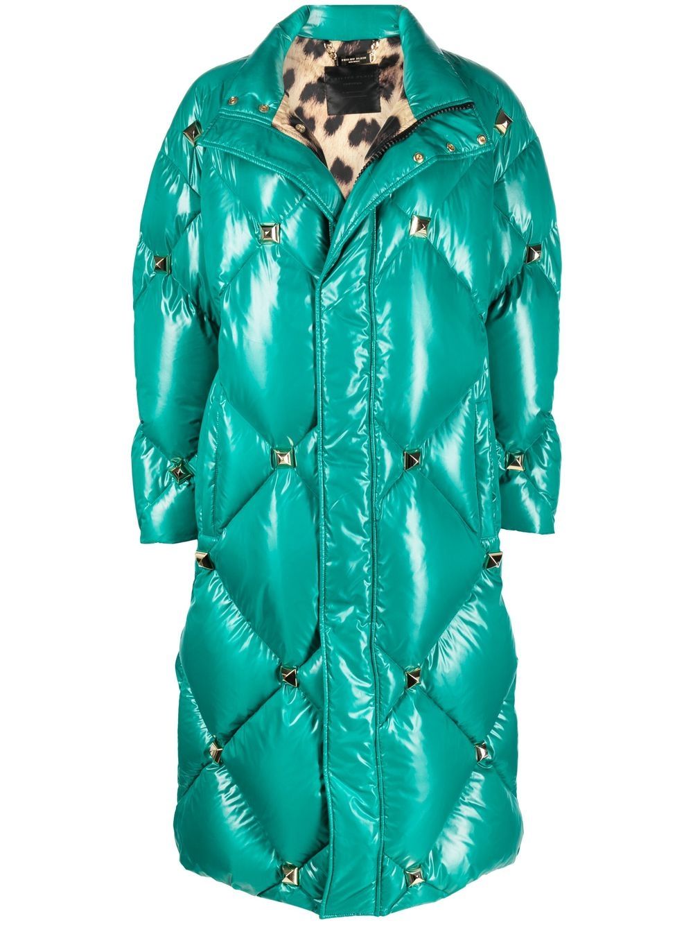 Philipp Plein quilted studded padded coat - Green von Philipp Plein