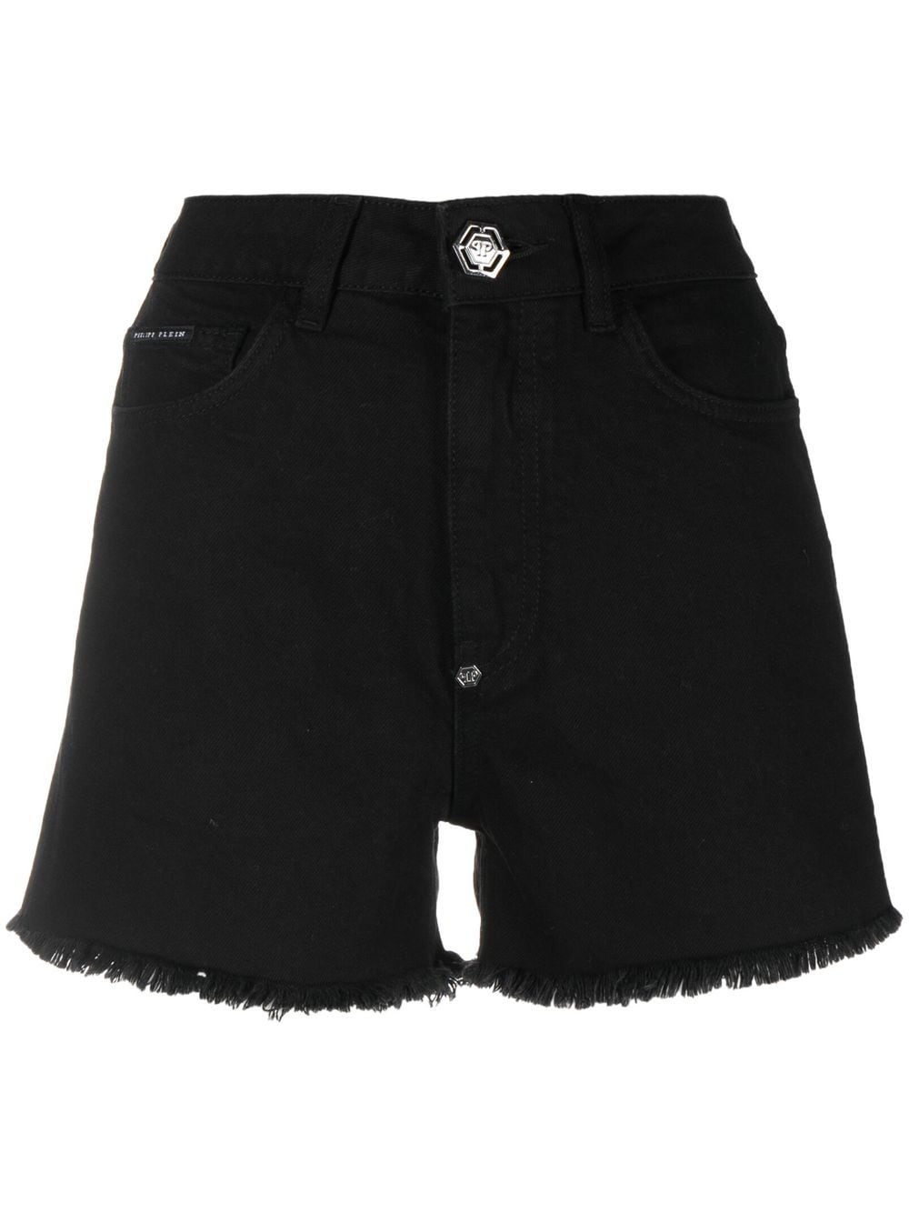 Philipp Plein raw-edge denim shorts - Black von Philipp Plein