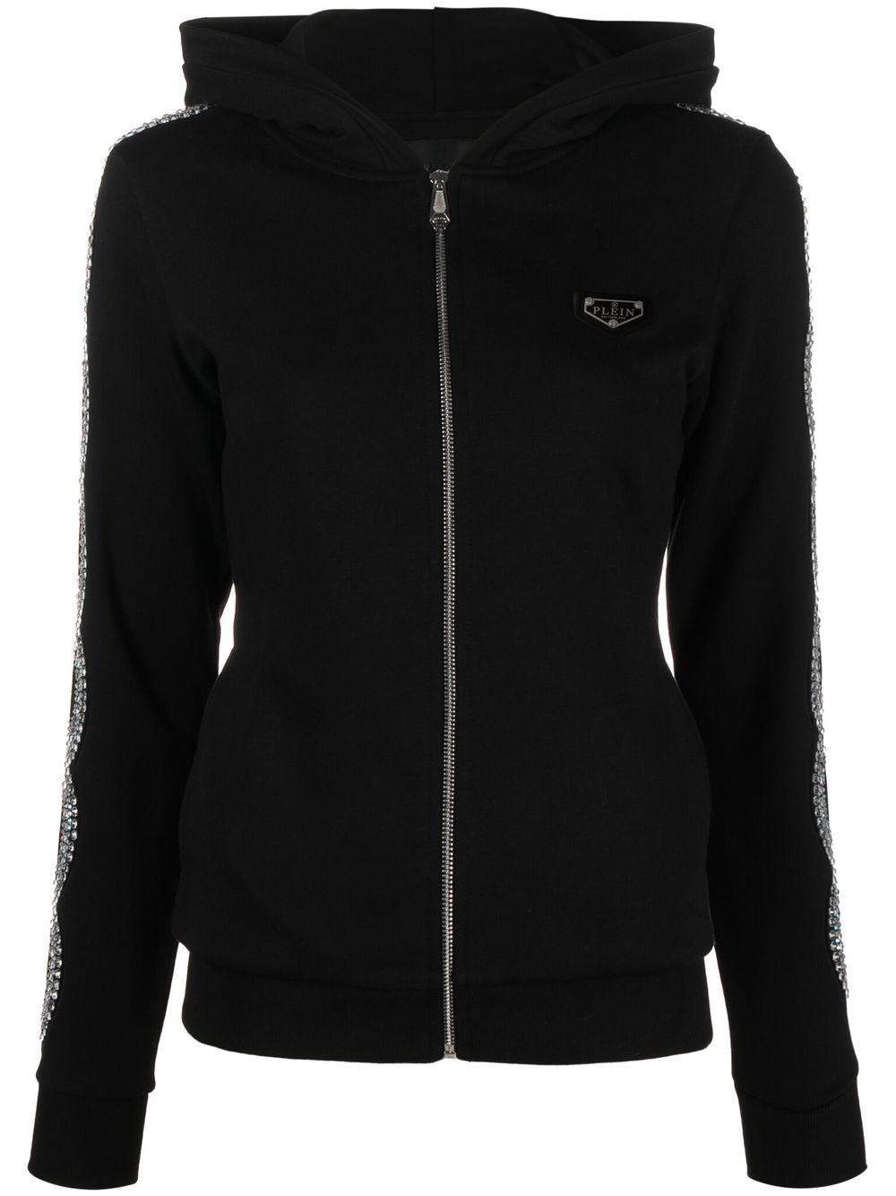 Philipp Plein rhinestone-embellished full-zip hoodie - Black von Philipp Plein