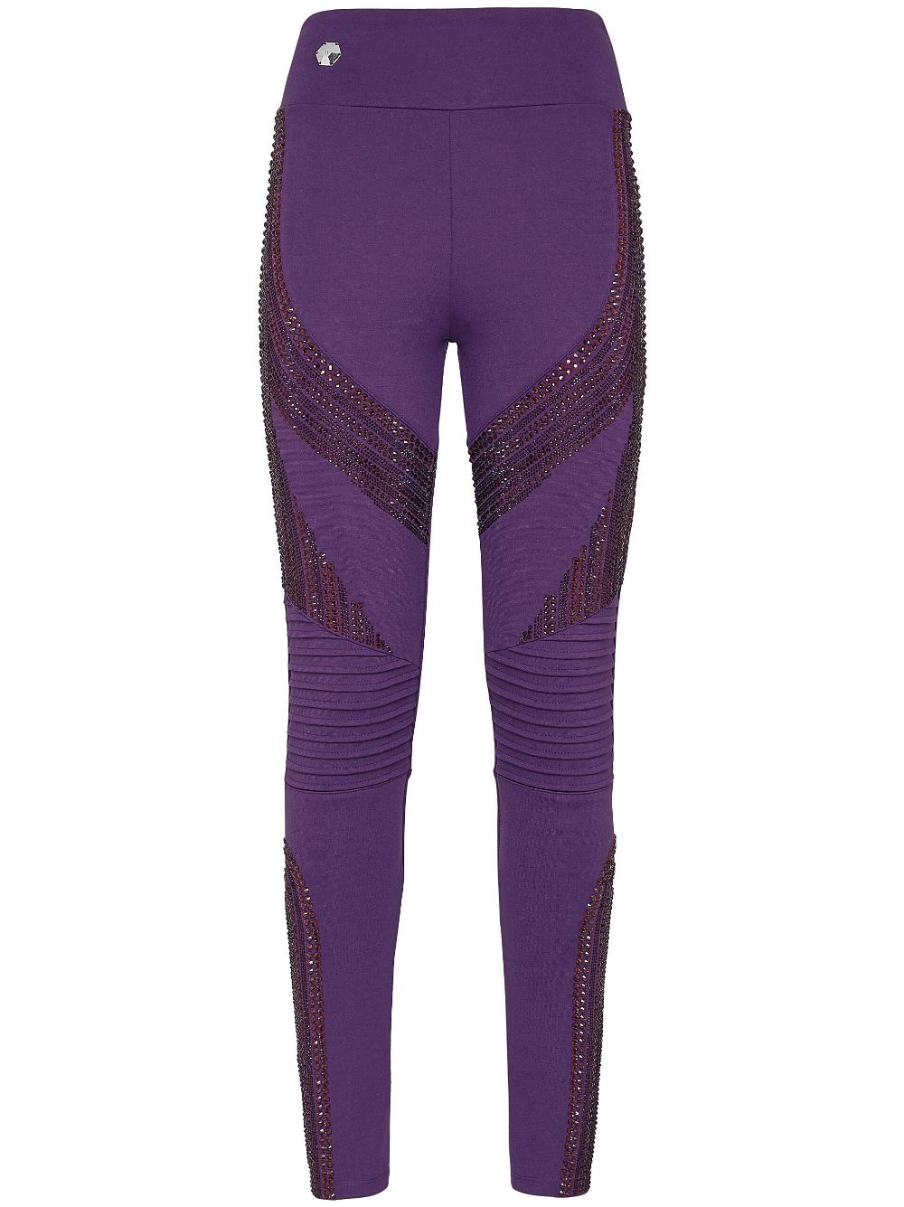 Philipp Plein rhinestone-embellished leggings - Purple von Philipp Plein