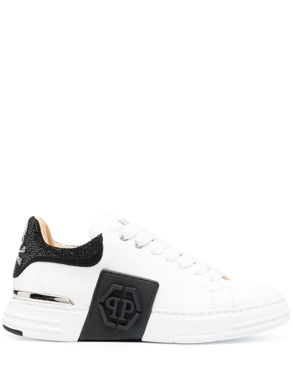 Philipp Plein rhinestone-embellished low-top sneakers - White von Philipp Plein
