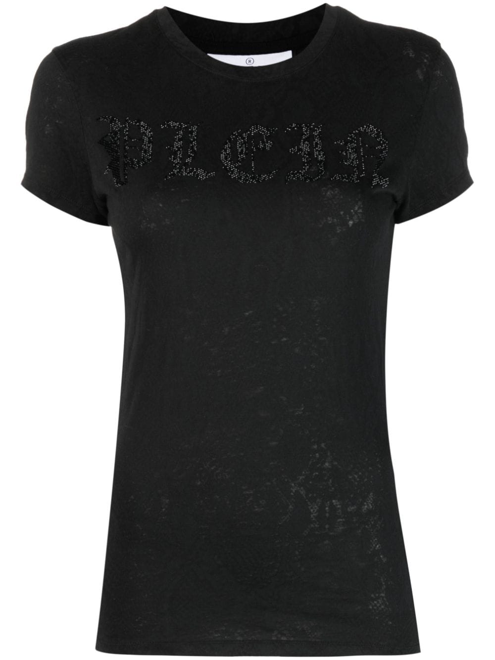 Philipp Plein rhinestone-logo snake-print T-shirt - Black von Philipp Plein