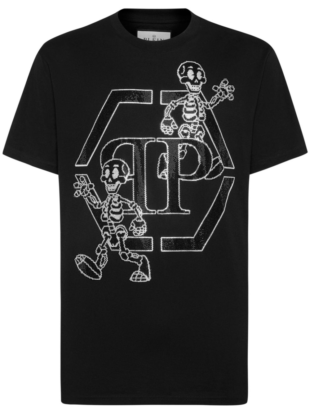 Philipp Plein rhinestone-skeleton cotton T-shirt - Black von Philipp Plein