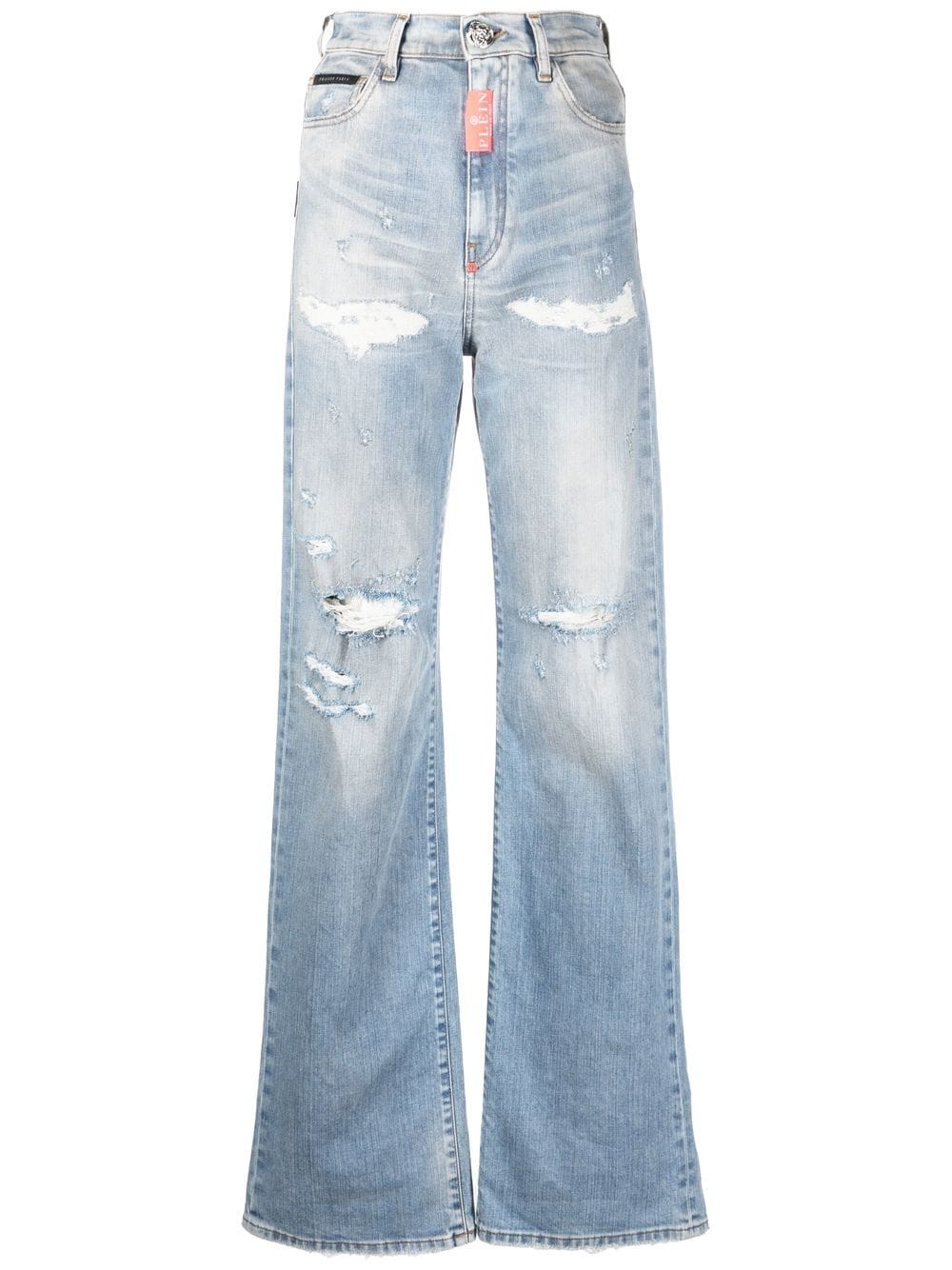 Philipp Plein ripped-detail denim jeans - Blue von Philipp Plein