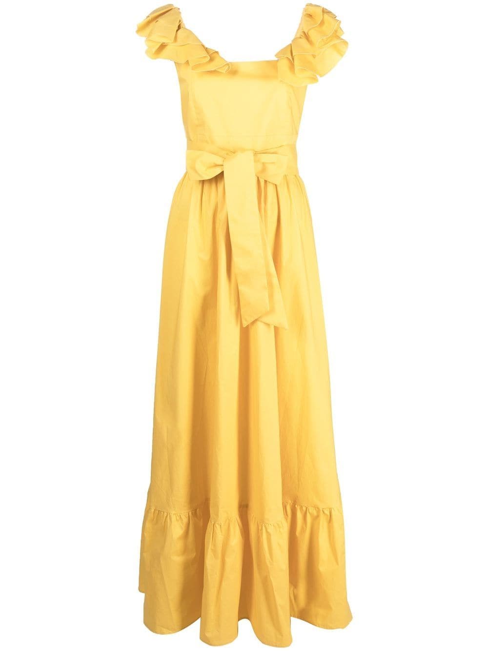 Philipp Plein ruffle-detail cotton dress - Yellow von Philipp Plein