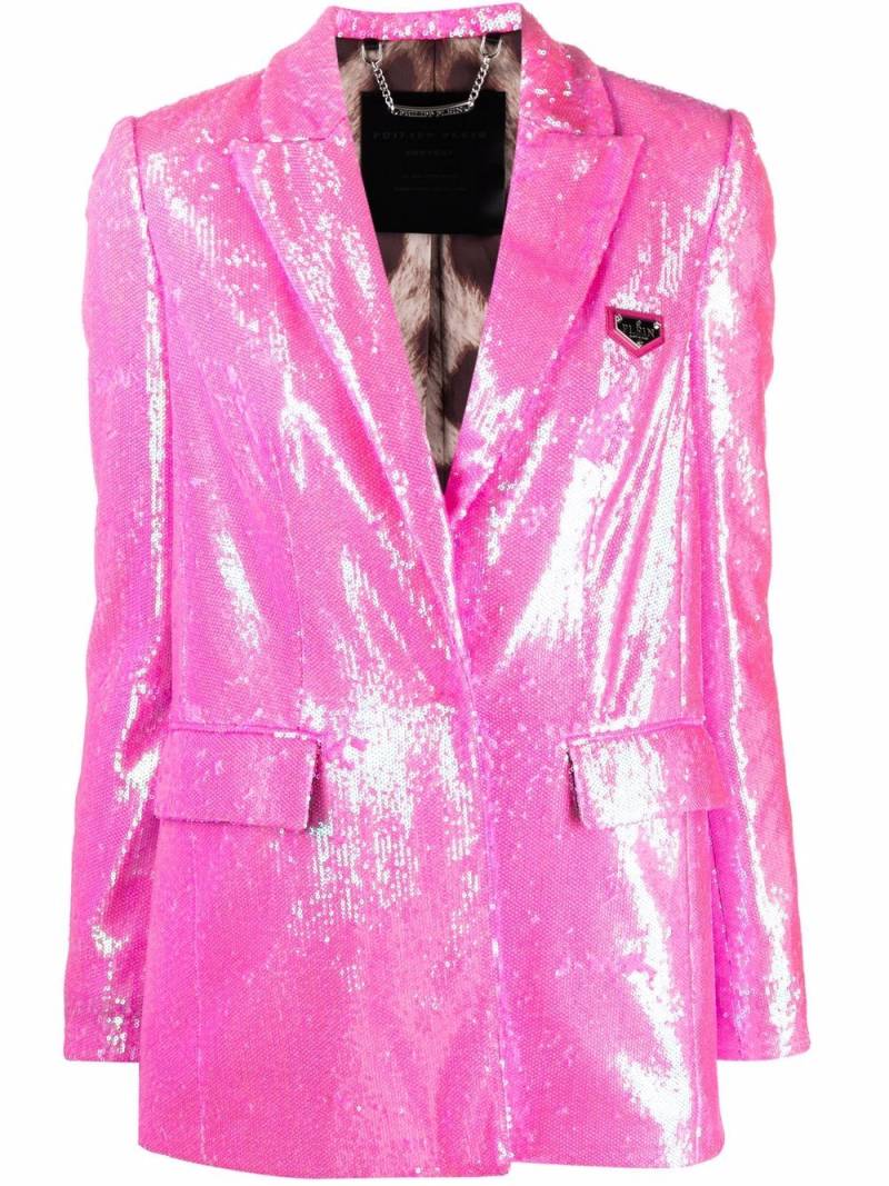 Philipp Plein sequin-embellished single-breasted blazer - Pink von Philipp Plein