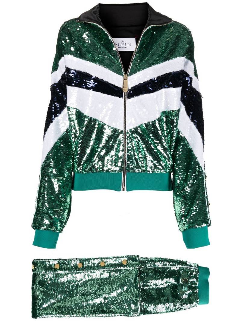 Philipp Plein sequin embellished tracksuit - Green von Philipp Plein