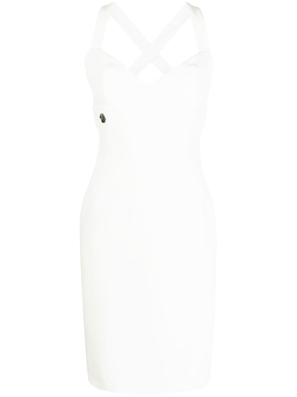 Philipp Plein silk mini dress - White von Philipp Plein