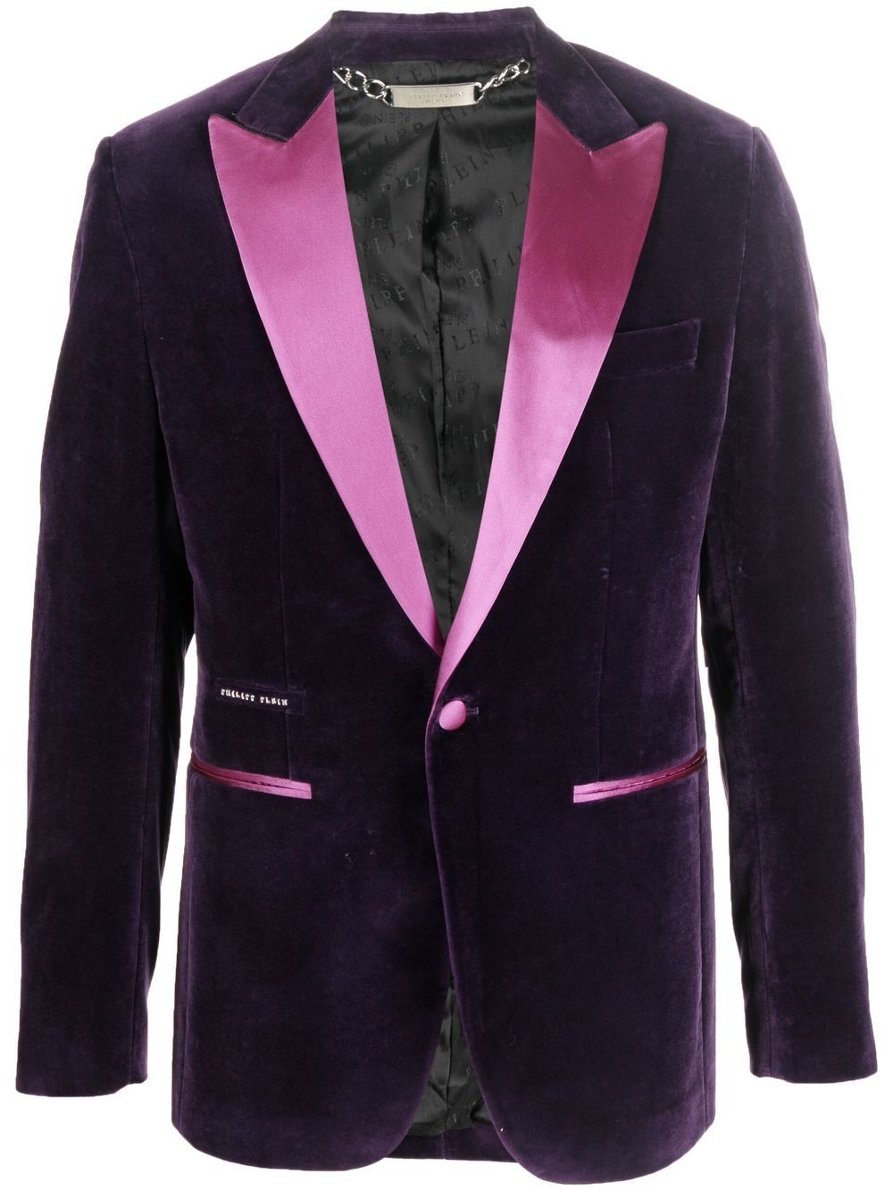 Philipp Plein single-breasted velvet blazer - Purple von Philipp Plein