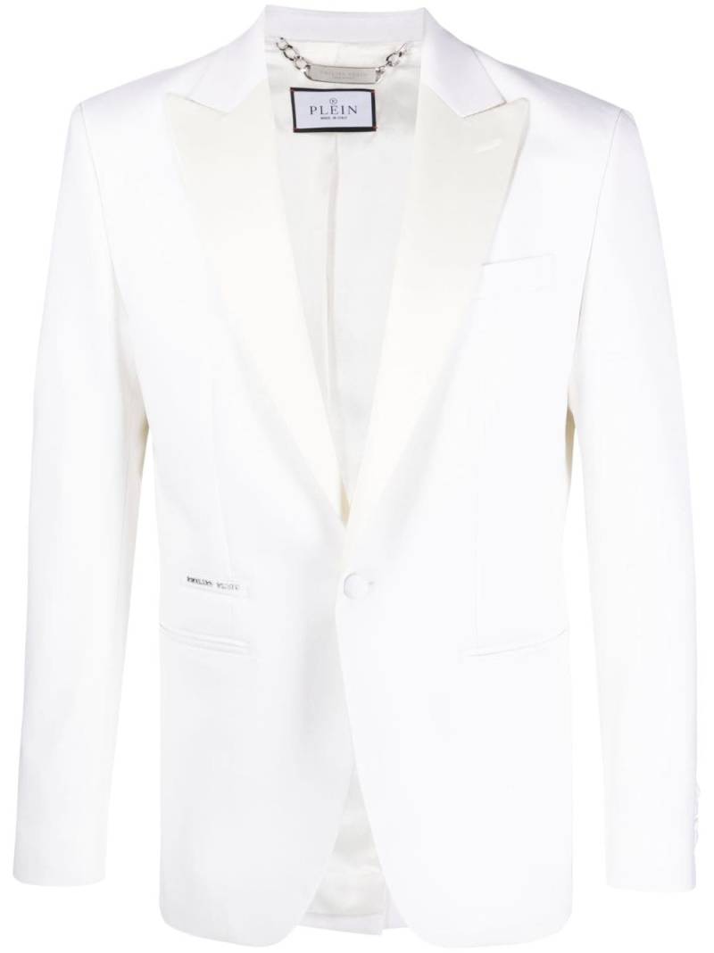 Philipp Plein single-breasted wool blazer - White von Philipp Plein