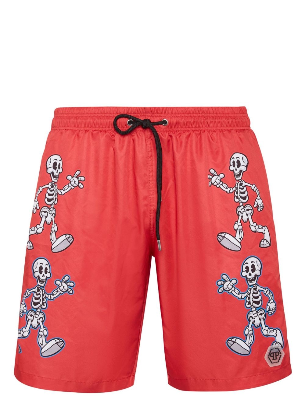 Philipp Plein skeleton-print swim shorts - Red von Philipp Plein