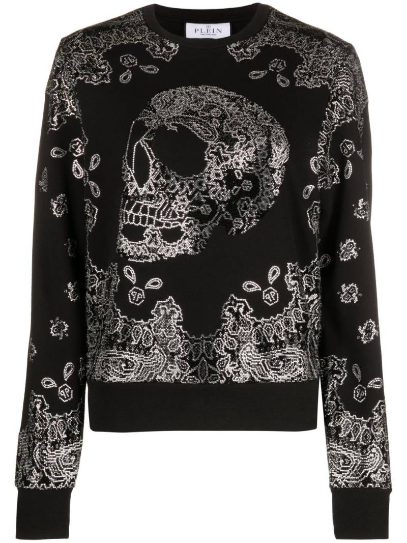 Philipp Plein skull-bandana cotton-blend sweatshirt - Black von Philipp Plein