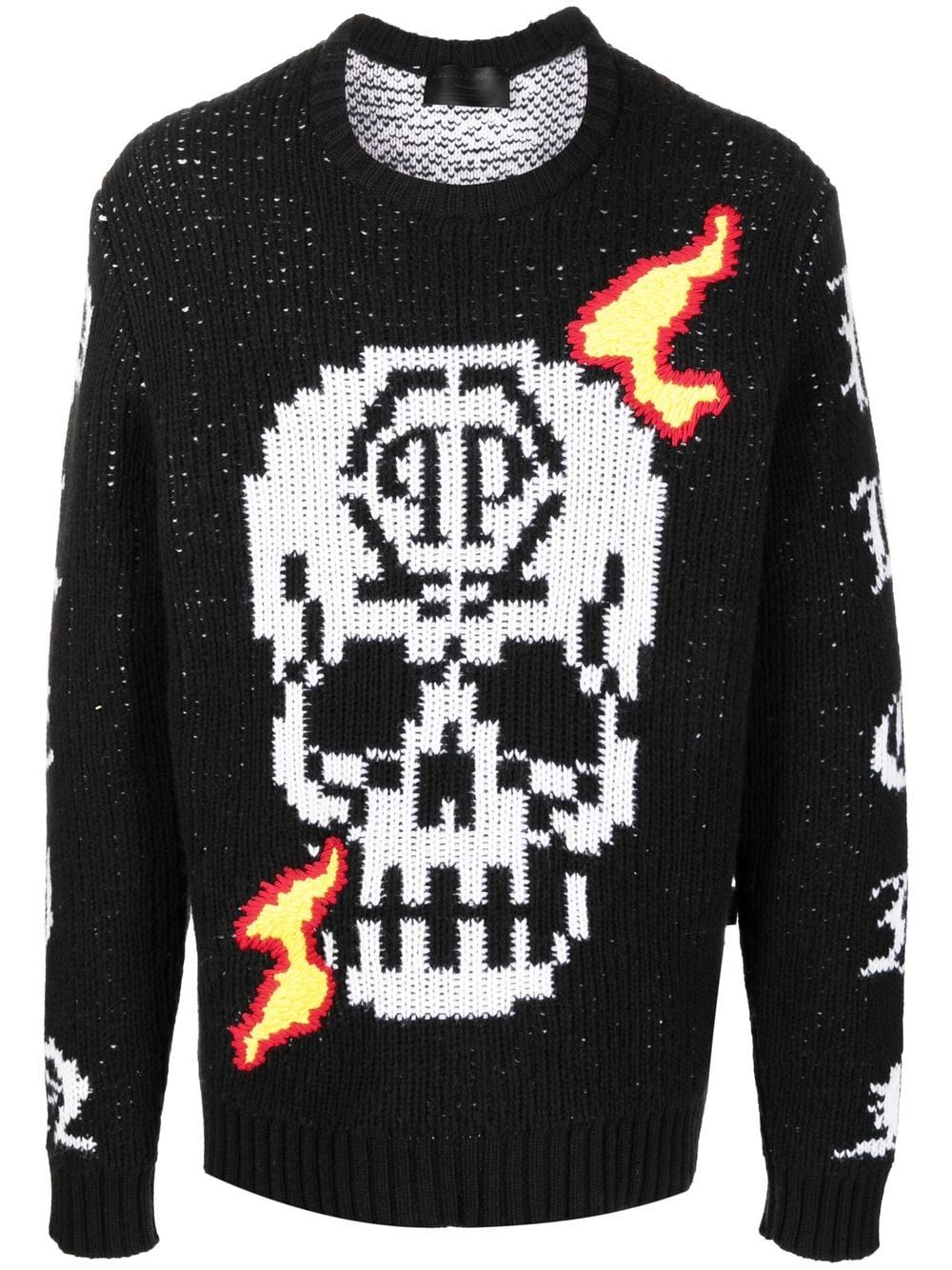 Philipp Plein skull-detail knit jumper - Black von Philipp Plein