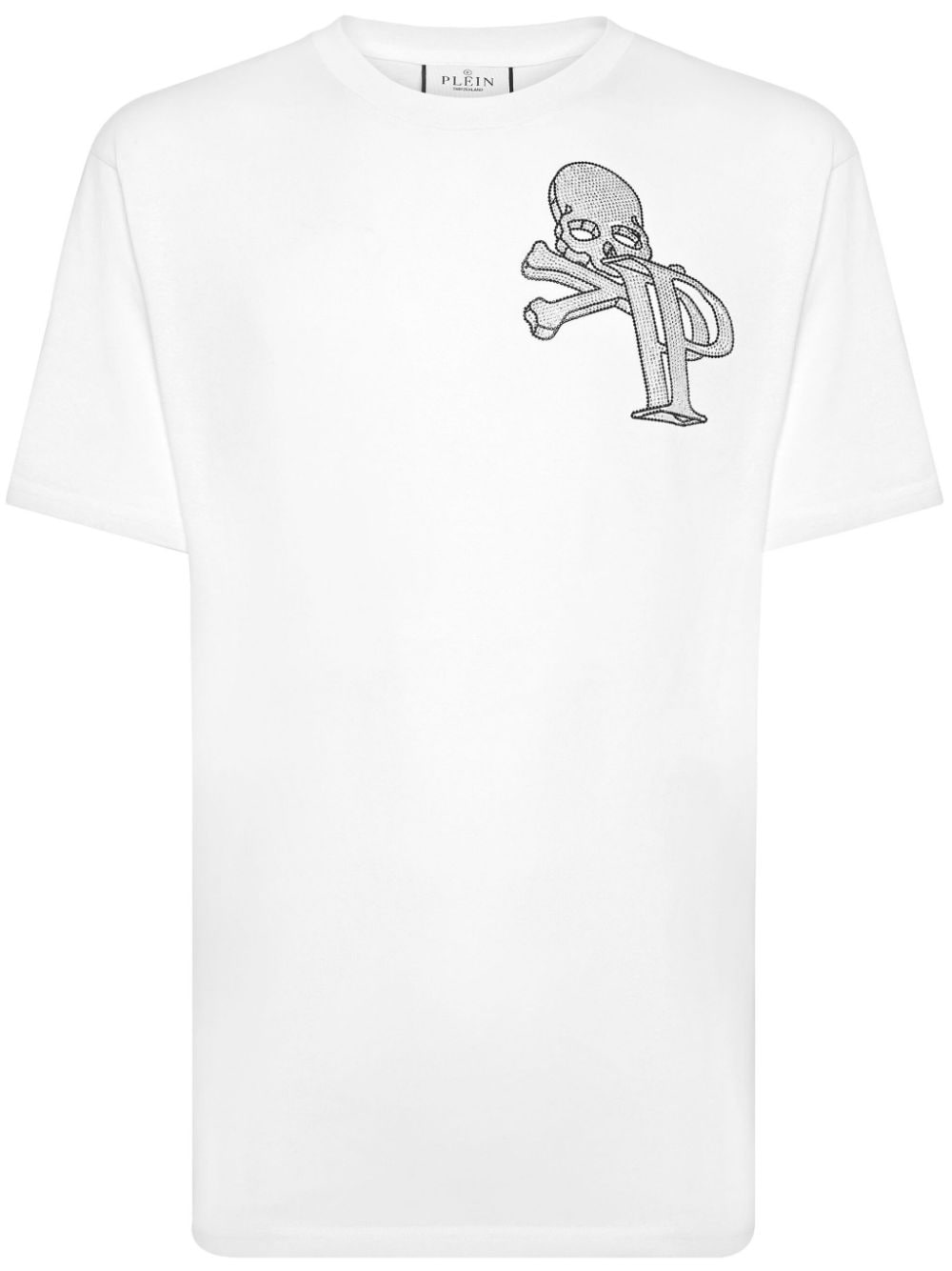 Philipp Plein skull logo cotton T-shirt - White von Philipp Plein