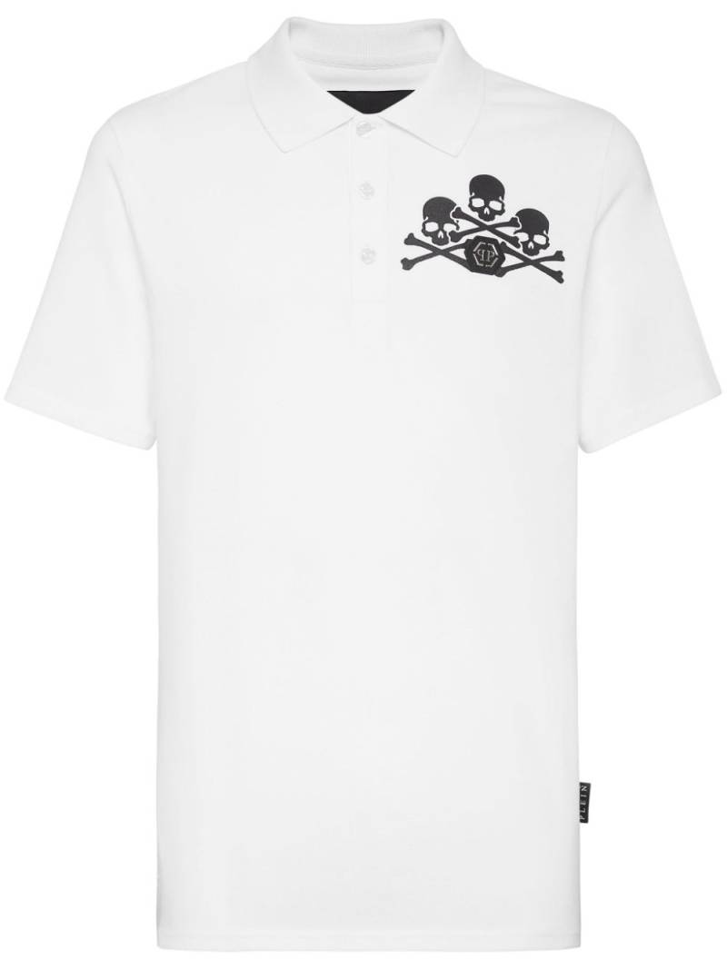 Philipp Plein skull logo polo shirt - White von Philipp Plein