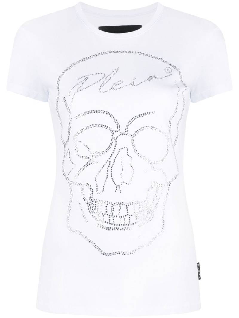 Philipp Plein skull motif rhinestone-embellished T-shirt - White von Philipp Plein