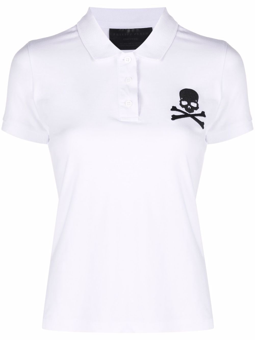 Philipp Plein skull-patch polo shirt - White von Philipp Plein