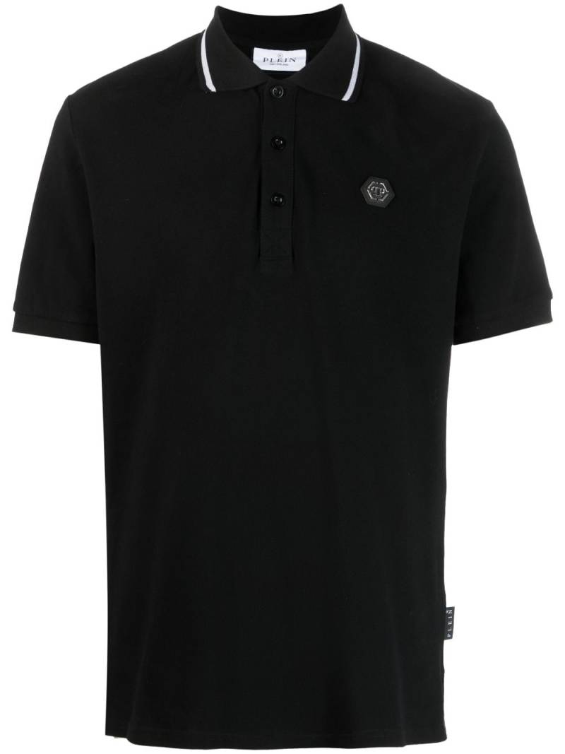 Philipp Plein skull-pattern polo shirt - Black von Philipp Plein