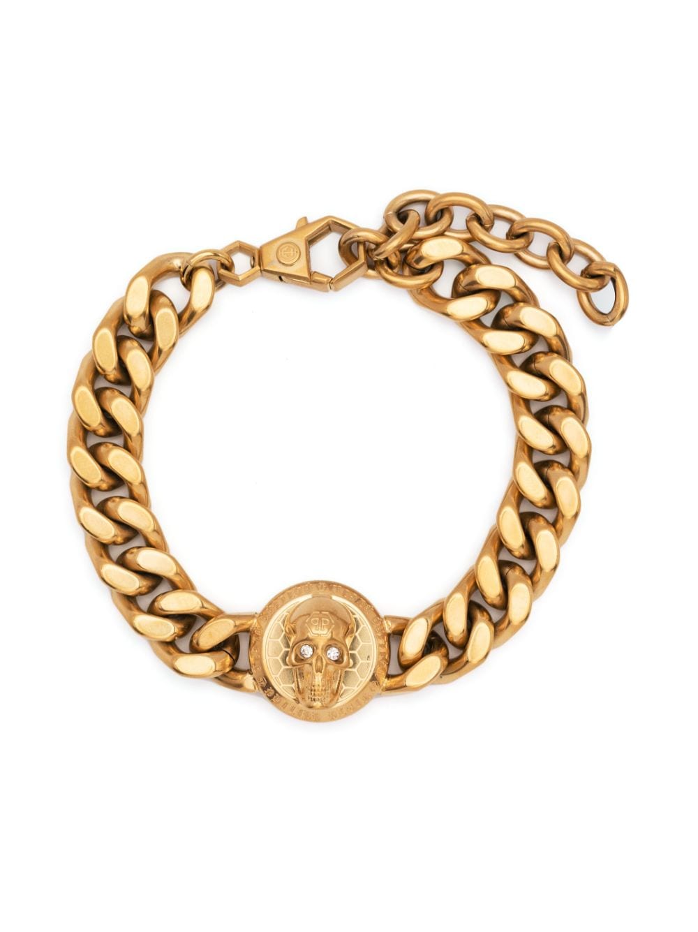 Philipp Plein skull-plaque chain bracelet - Gold von Philipp Plein