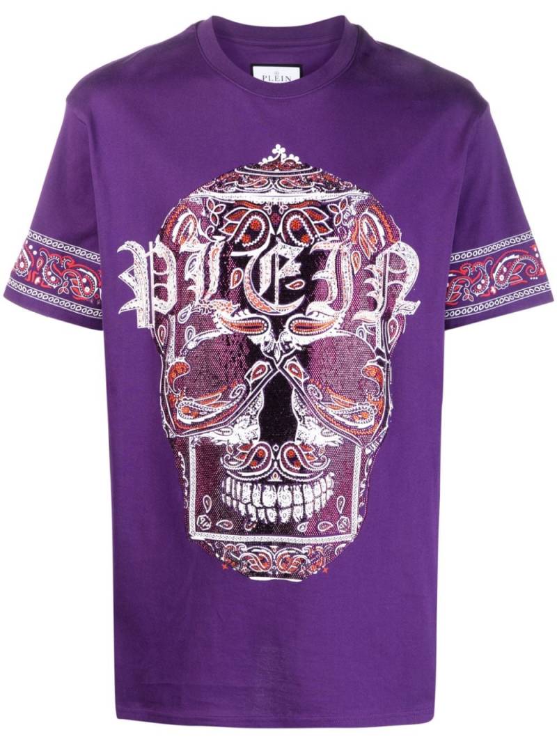 Philipp Plein skull-print T-shirt - Purple von Philipp Plein