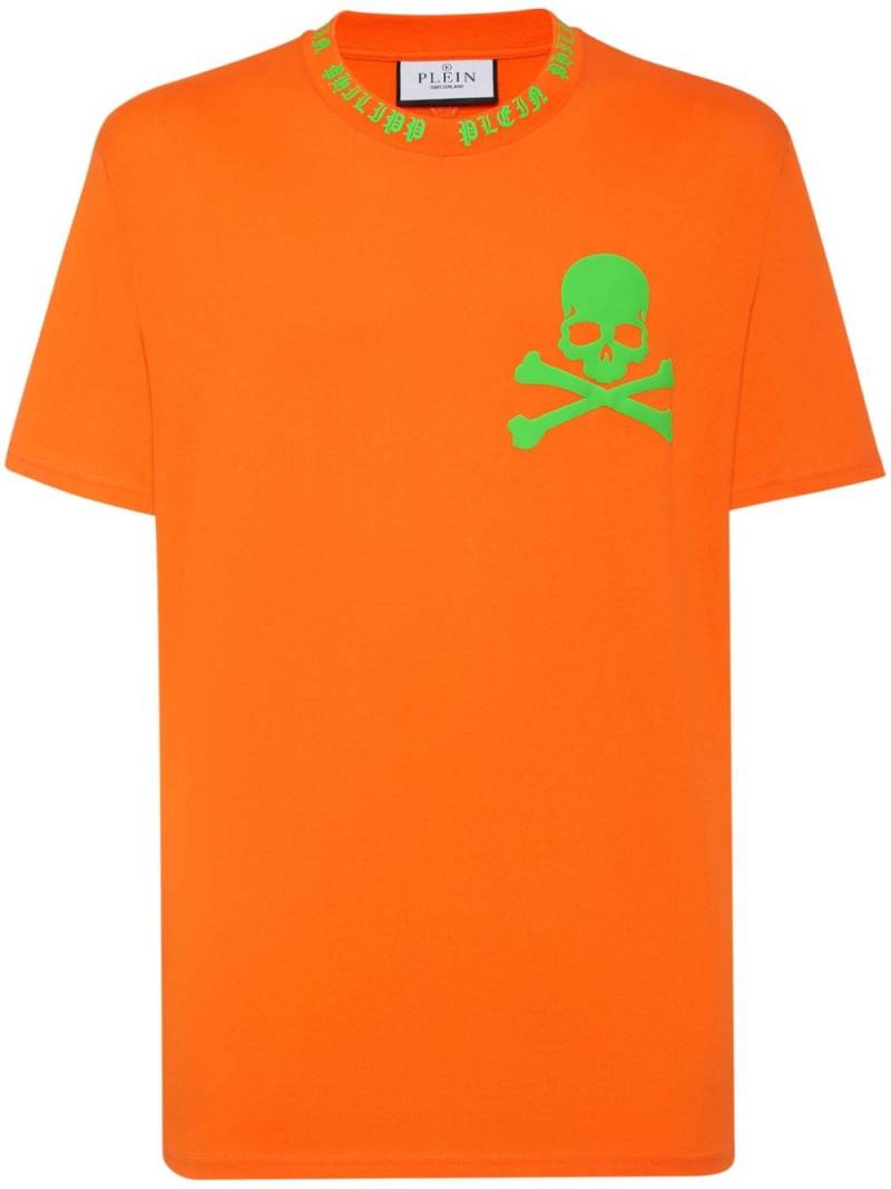 Philipp Plein skull-print cotton T-shirt - Orange von Philipp Plein