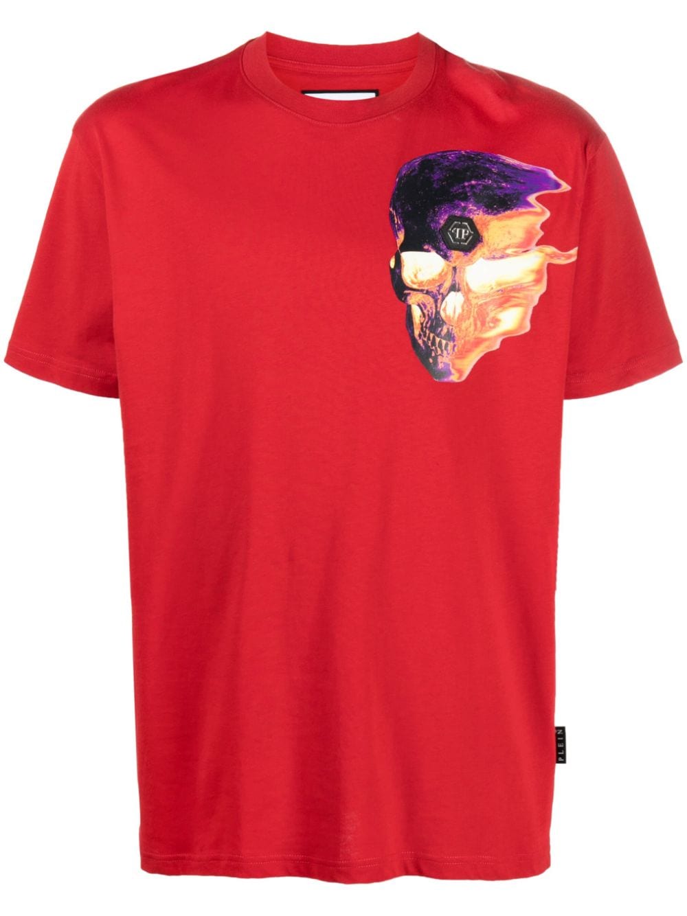 Philipp Plein skull-print cotton T-shirt - Red