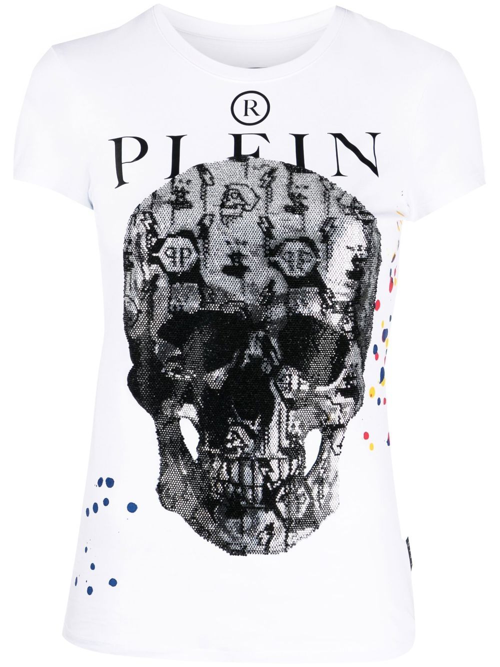 Philipp Plein skull-print cotton T-shirt - White von Philipp Plein