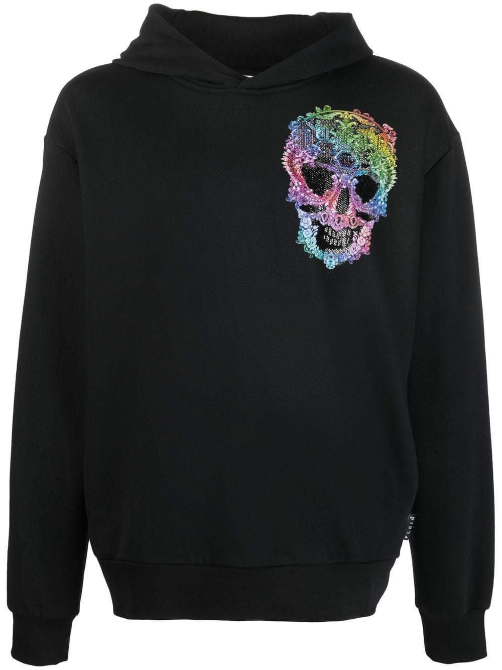 Philipp Plein skull-print cotton hoodie - Black von Philipp Plein