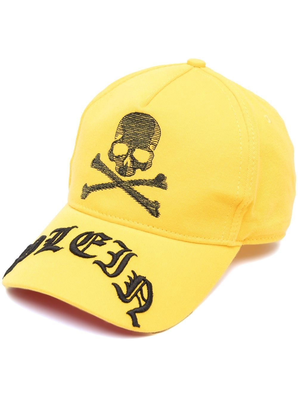 Philipp Plein skull-print detail baseball cap - Yellow von Philipp Plein