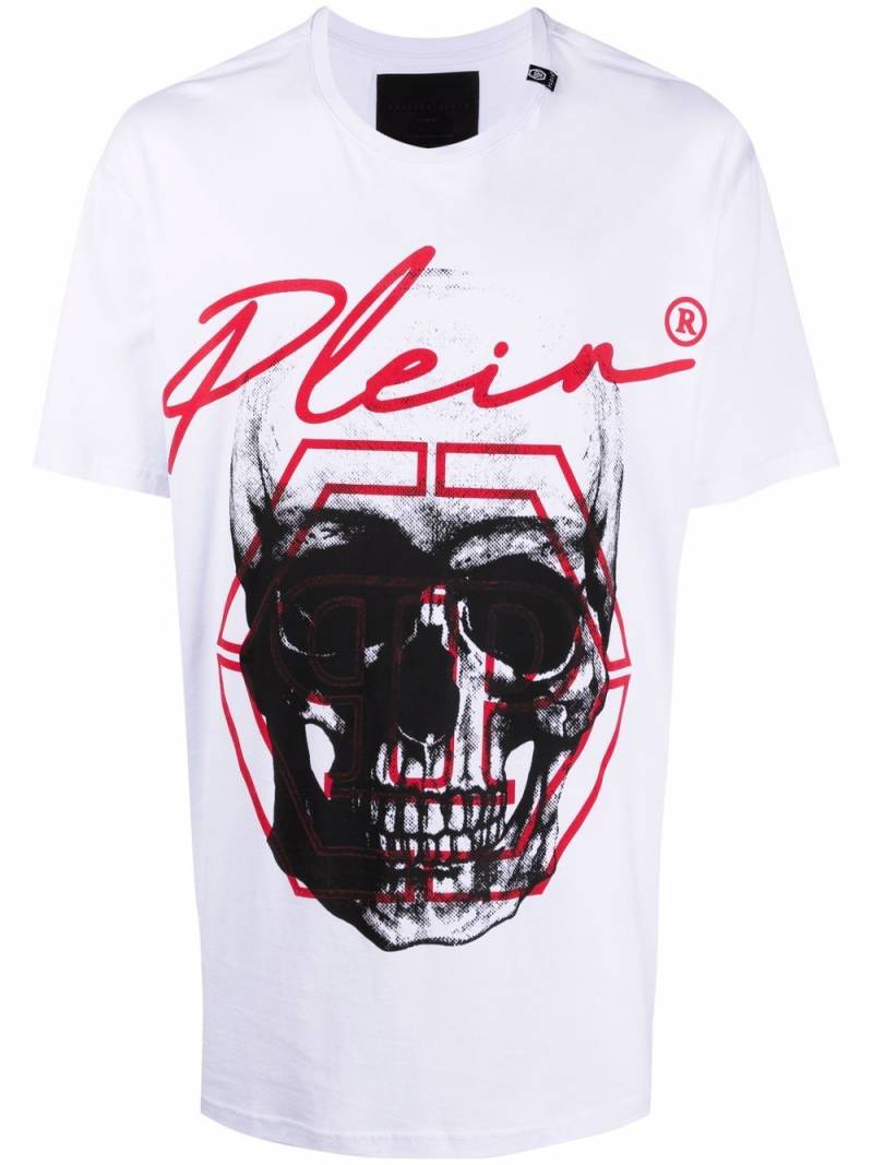 Philipp Plein skull-print logo T-shirt - White von Philipp Plein