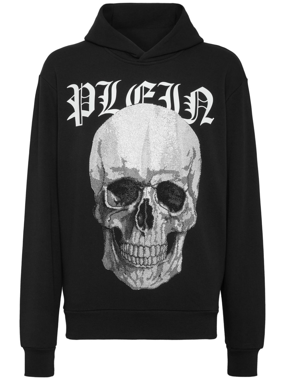 Philipp Plein skull-print rhinestone-embellished hoodie - Black von Philipp Plein