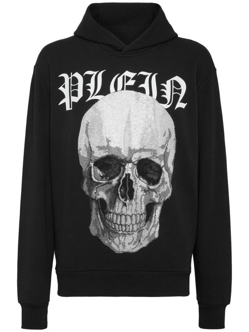 Philipp Plein skull-print rhinestone-embellished hoodie - Black von Philipp Plein