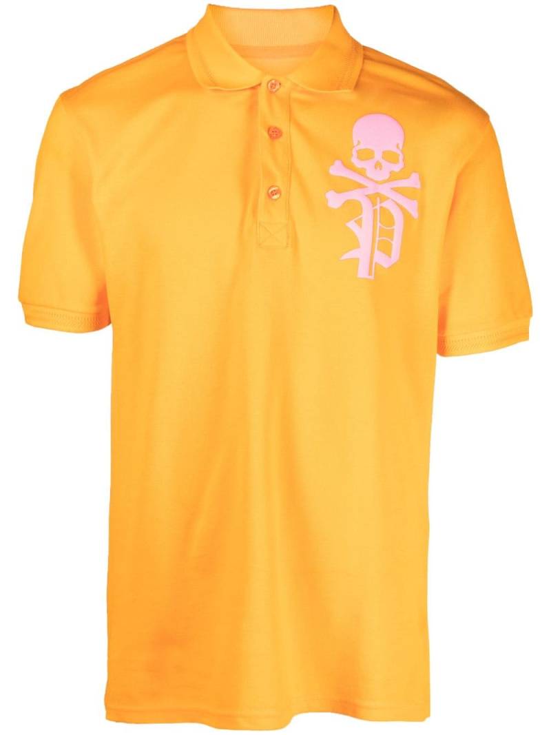 Philipp Plein skull-print short-sleeve polo shirt - Orange von Philipp Plein