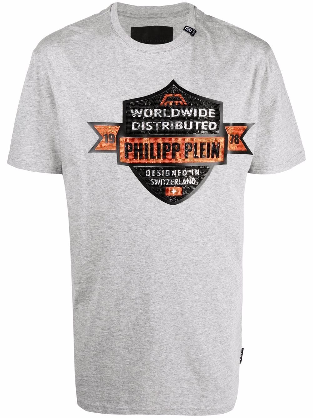 Philipp Plein slogan-print cotton T-shirt - Grey von Philipp Plein