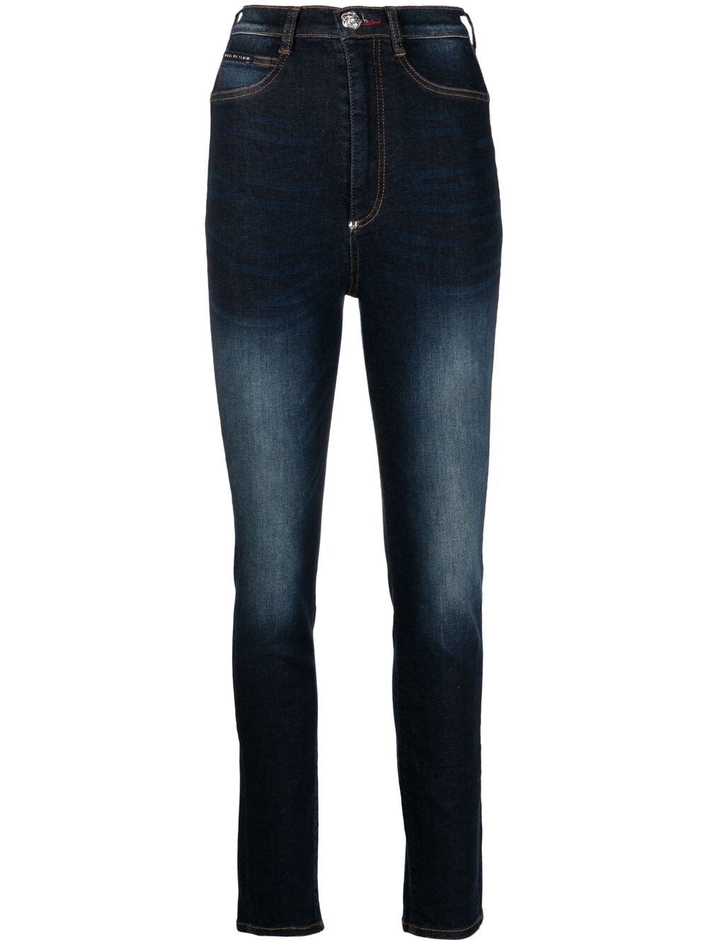 Philipp Plein stonewashed high-waisted jeggings - Blue von Philipp Plein