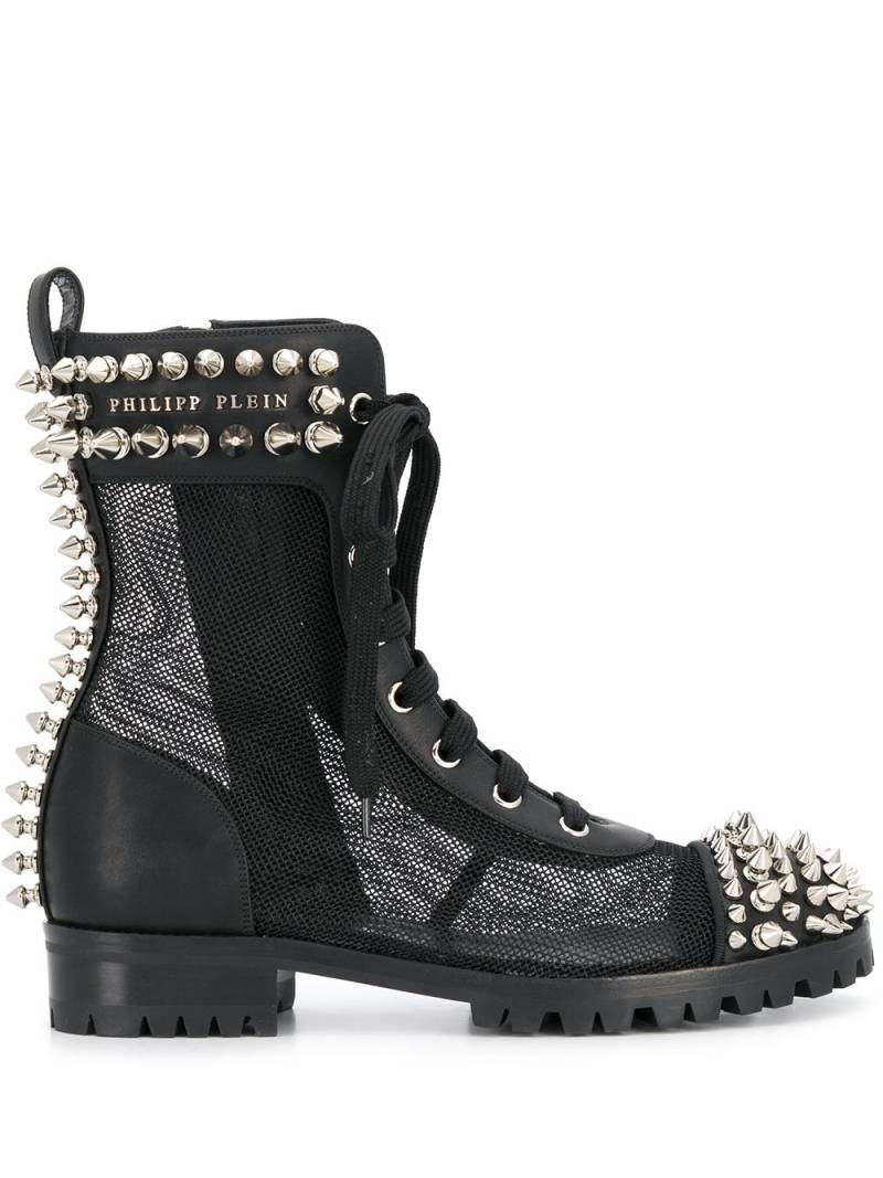 Philipp Plein studded 35mm lace-up boots - Black von Philipp Plein