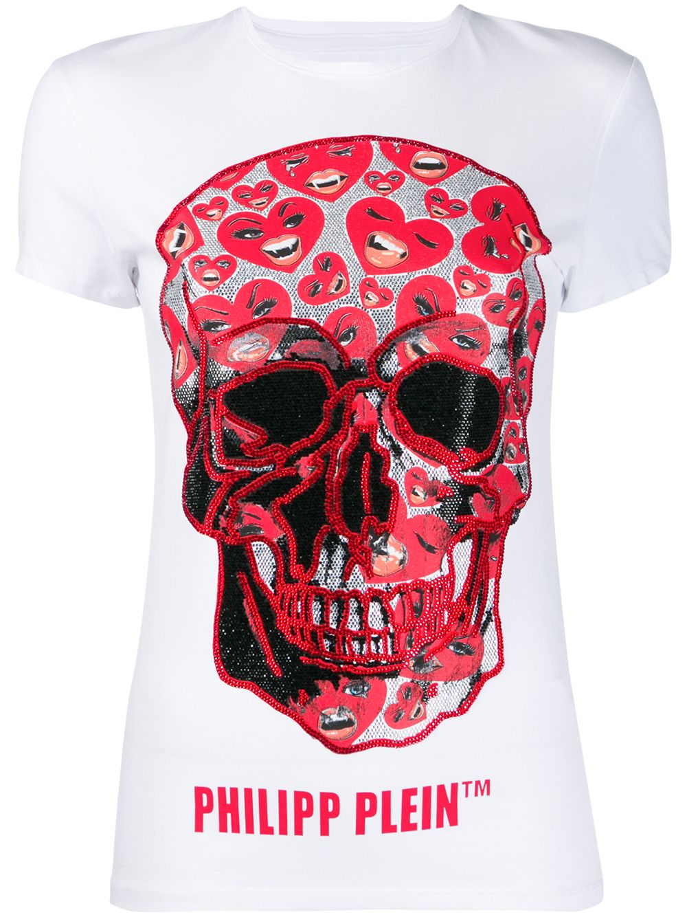 Philipp Plein studded skull slim-fit T-shirt - White von Philipp Plein