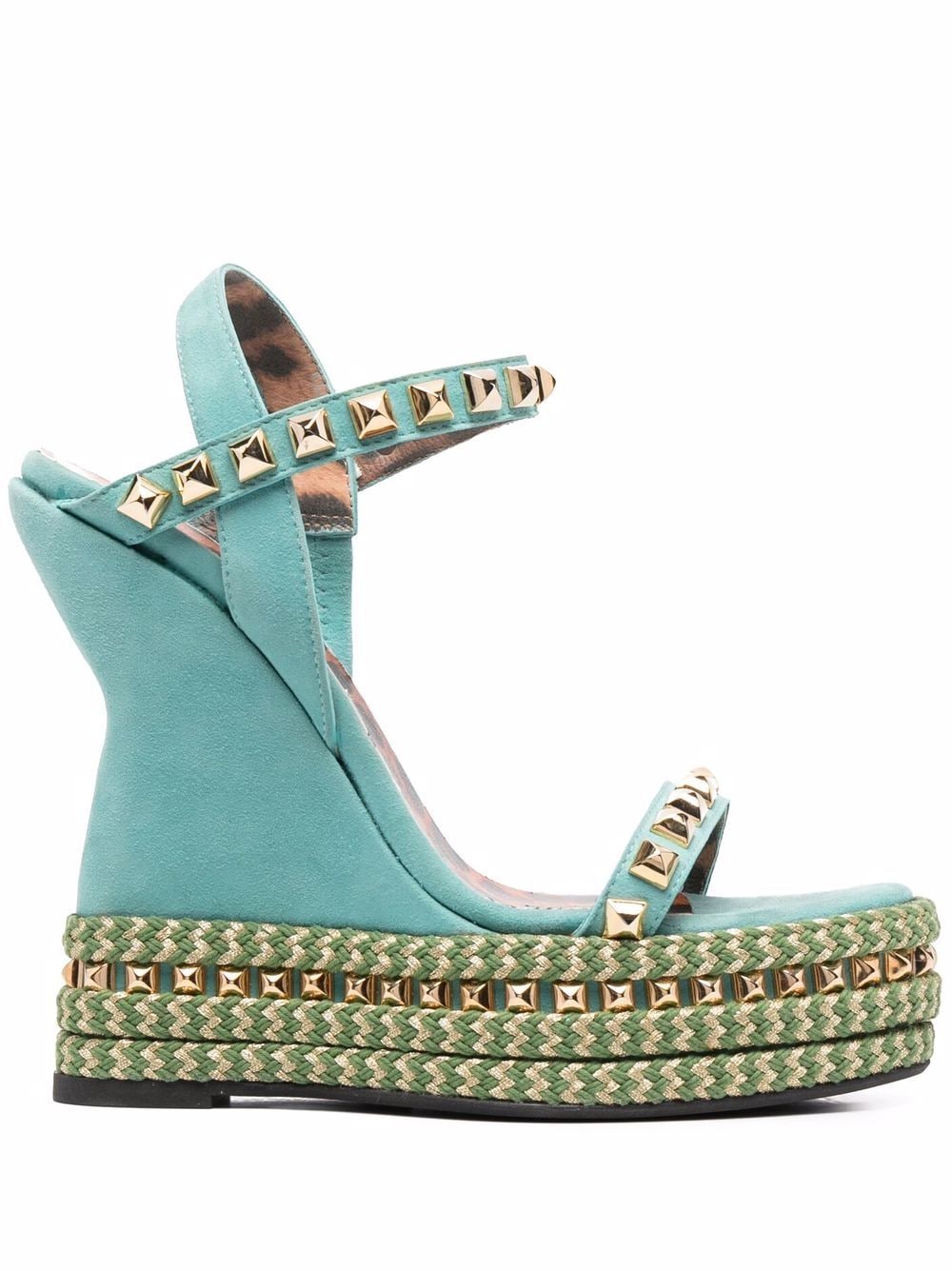 Philipp Plein studded wedge sandals - Blue von Philipp Plein