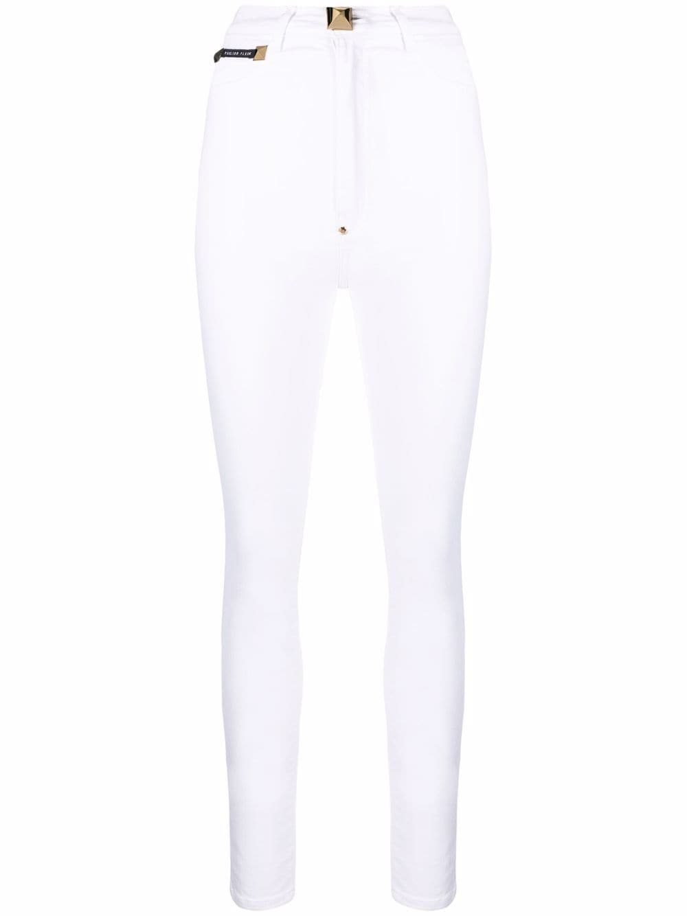 Philipp Plein super high waist jeggings - White von Philipp Plein