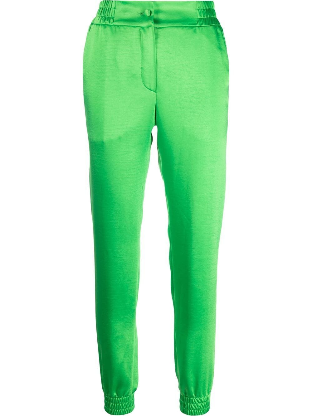 Philipp Plein tapered satin track pants - Green von Philipp Plein