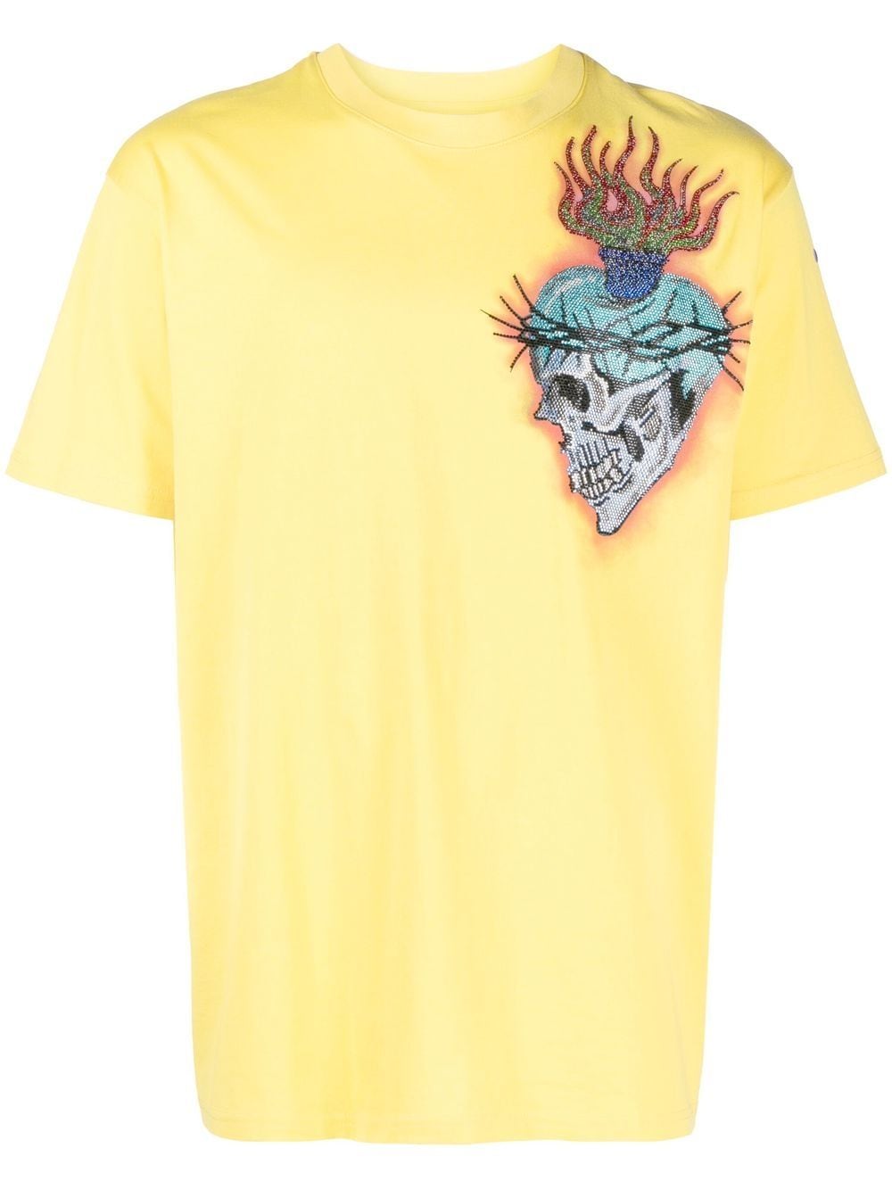 Philipp Plein tattoo-print detail T-shirt - Yellow von Philipp Plein