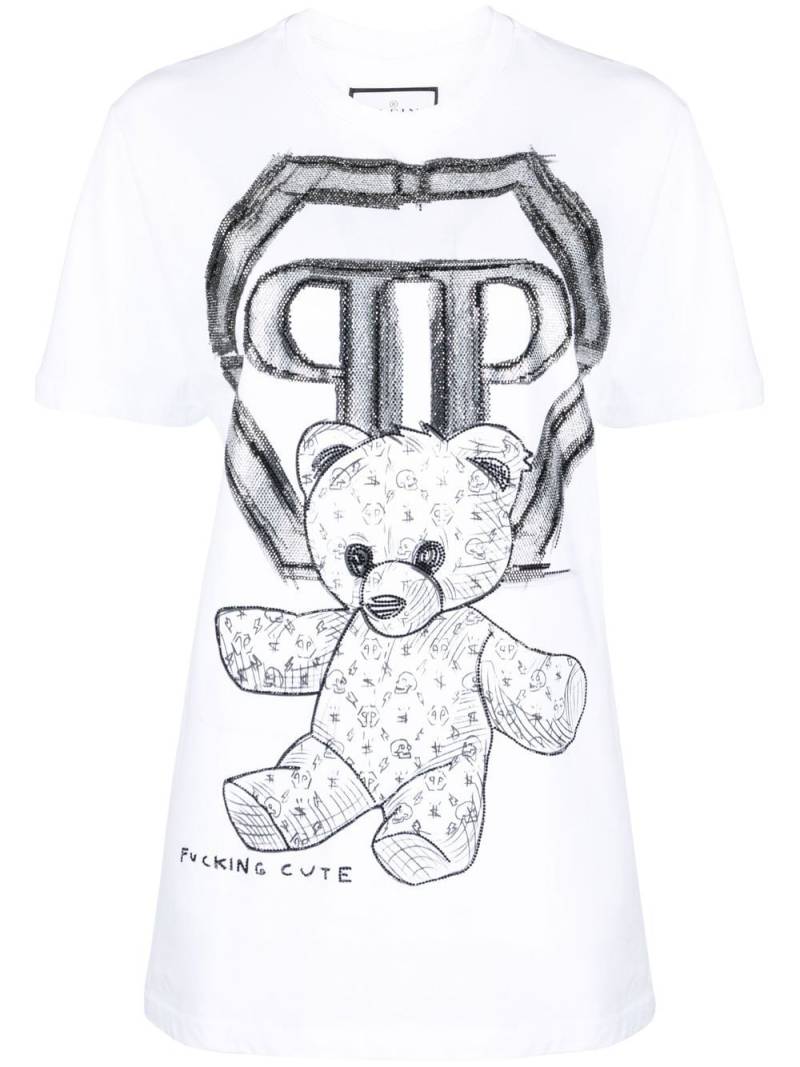 Philipp Plein teddy bear-print T-shirt - White von Philipp Plein