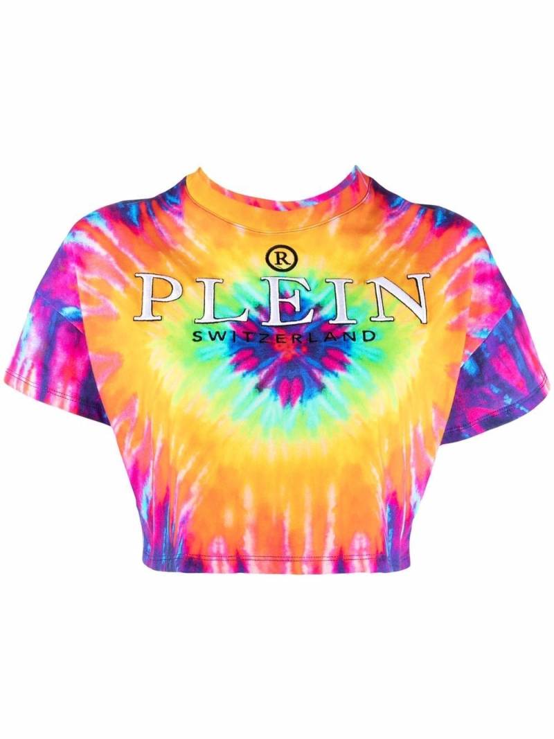 Philipp Plein tie dye-print cropped T-shirt - Pink von Philipp Plein