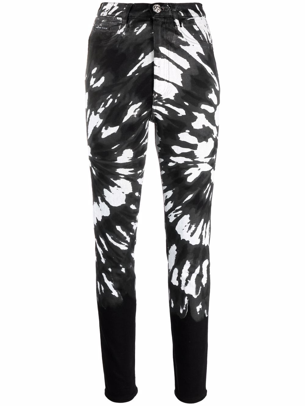 Philipp Plein tie-dye slim-fit trousers - Black von Philipp Plein