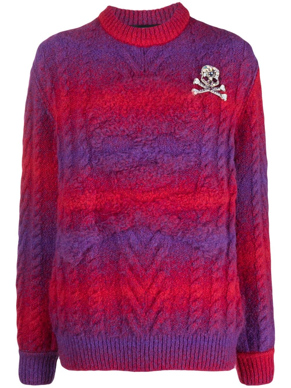 Philipp Plein two-tone knitted jumper - Red von Philipp Plein