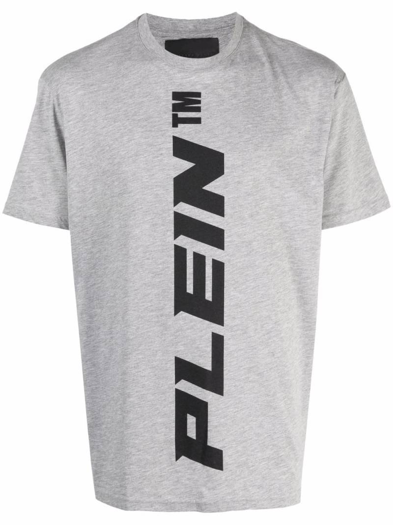 Philipp Plein vertical logo print T-shirt - Grey von Philipp Plein