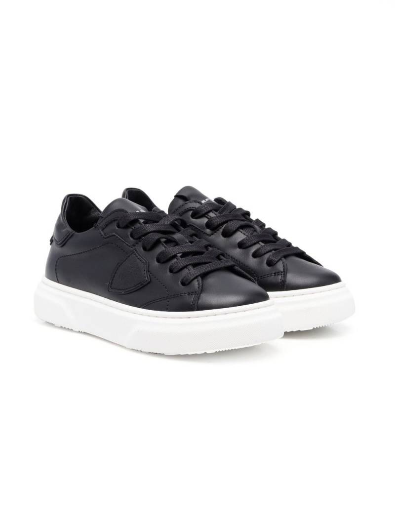 Philippe Model Kids TEEN logo-patch leather sneakers - Black von Philippe Model Kids