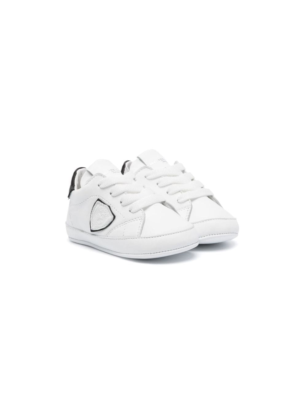 Philippe Model Kids logo-patch leather pre-walkers - White von Philippe Model Kids