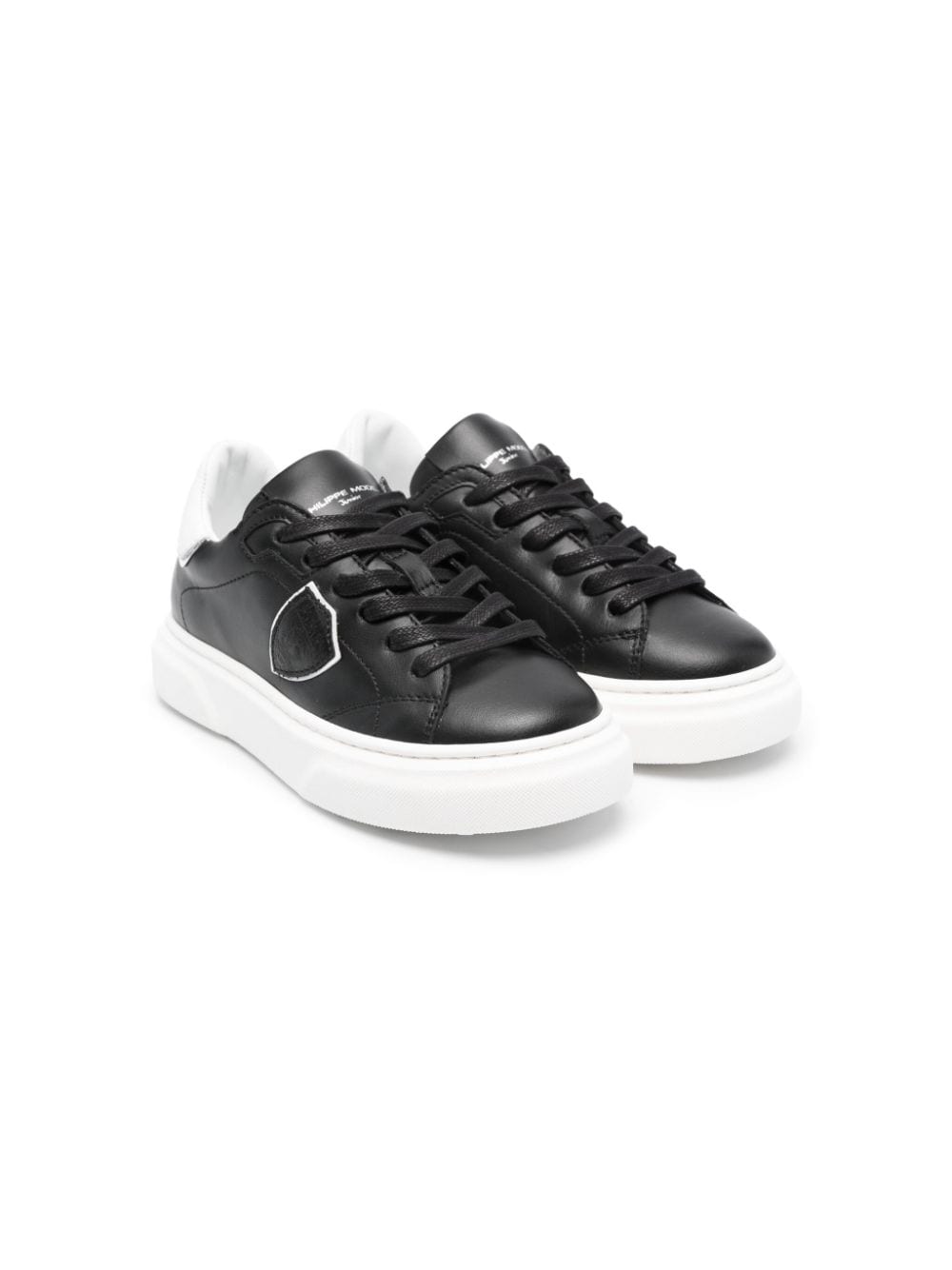 Philippe Model Kids logo-patch leather sneakers - Black von Philippe Model Kids